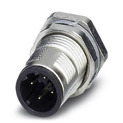 Phoenix Contact M12 Receptacle; SACC-DSI-MSD-4CON-M12 SCO; Male; 4-Pin; D - Dual Key; Rear Mount; PCB